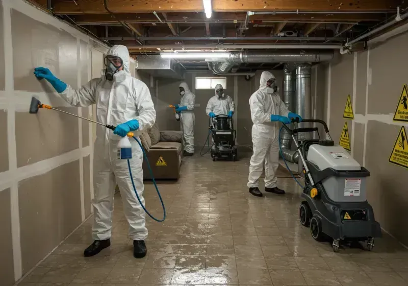 Basement Moisture Removal and Structural Drying process in Port Salerno, FL